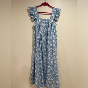 Women’s Ruffle A-Line Dress — A New Day — Blue Floral Print — Size M
